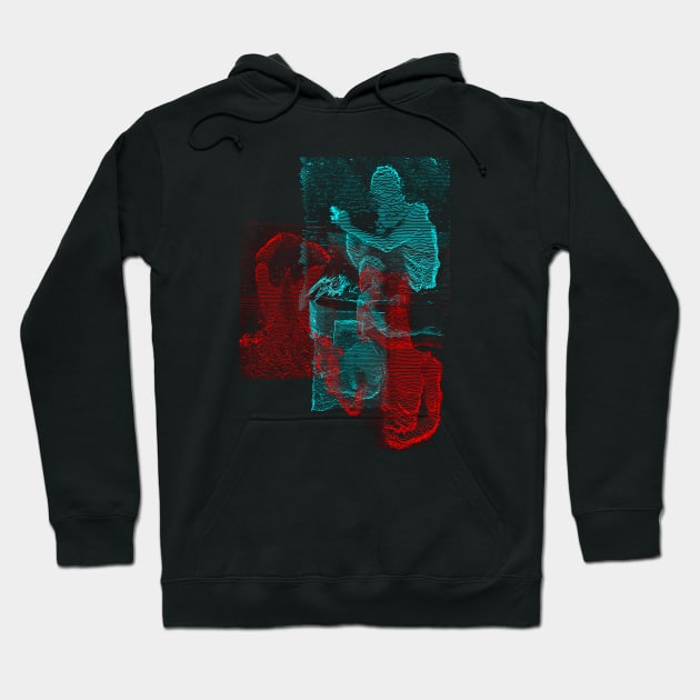 Digital Glitch Art Cursed Internet Image Design #4 Hoodie by MrBenny